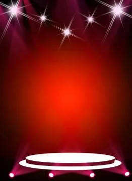 Stage background with spot lights shining on the floor,ready for show and concer Foto stock