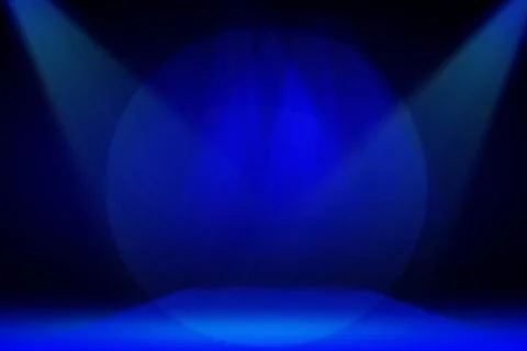 Stage background with spot lights shining on the floor,ready for show and concer Stock Photos
