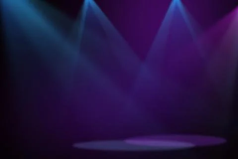 Stage background with spot lights shining on the floor,ready for show and concer Stock Photos