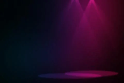 Stage background with spot lights shining on the floor,ready for show and concer Stock Photos