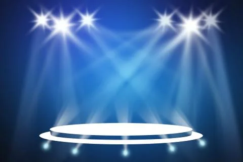 Stage background with spot lights shining on the floor,ready for show and concer Foto stock