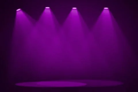 Stage background with spot lights shining on the floor,ready for show and concer Stock Photos