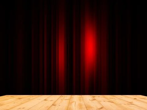 Stage background with spot lights shining on the floor,ready for show and concer Фото