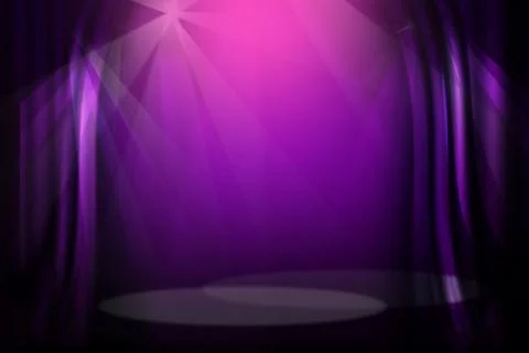 Stage background with spot lights shining on the floor,ready for show and concer Foto stock