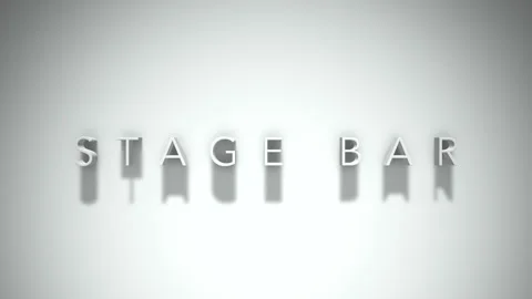 Stage bar 3D title animation with shadows on a white background Stock-Footage 297797493