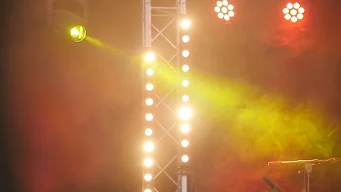 Stage Bright Light Flash Stock Footage 92711774