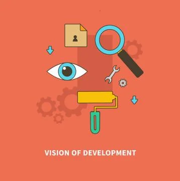 Stage Business Process is Vision of Development Stock Illustration