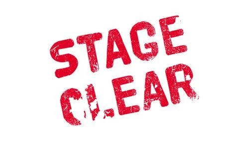 Stage Clear rubber stamp Stock Illustration