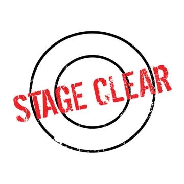 Stage Clear rubber stamp Stock Illustration