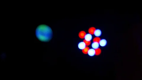 Stage club lights moving motion background. Club lights illuminate the stage Stock Footage 126638121