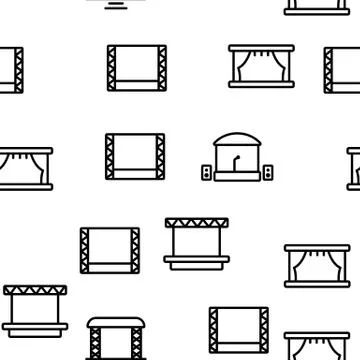 Stage Construction Vector Seamless Pattern Stock Illustration