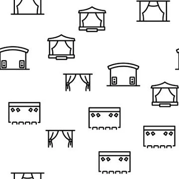 Stage Construction Vector Seamless Pattern Stock Illustration