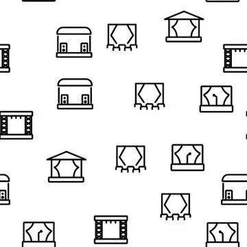 Stage Construction Vector Seamless Pattern Stock Illustration