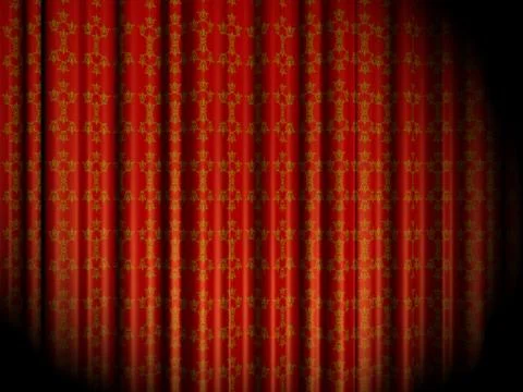 Stage curtain Stock Illustration