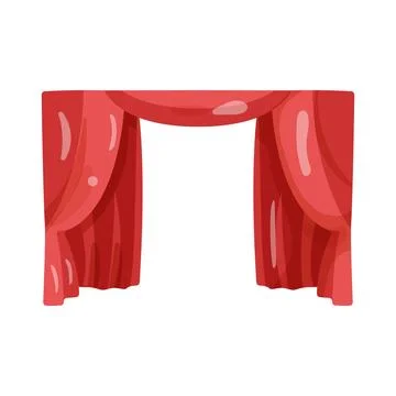 Stage curtain Stock Illustration