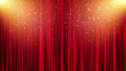 Stage curtain with light Stock Footage 77273024