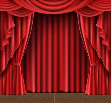 Stage curtain realistic vector Stock-Illustration