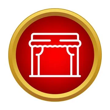 Stage curtains icon representing theater performance show Stock-Illustration