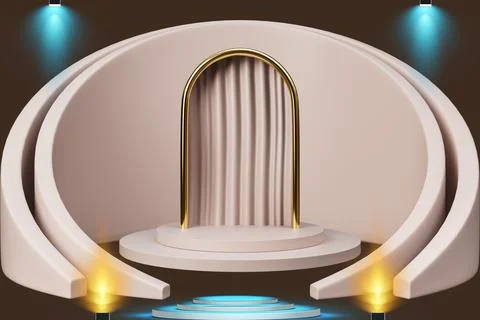 Stage decoration design. Stock Illustration