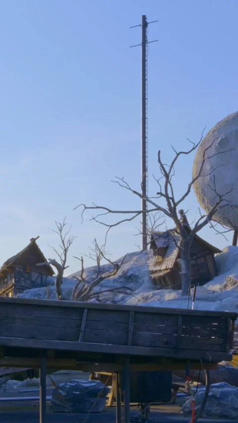 Stage design for the opera Freischtz, open-air stage in Bregenz, Lake Constan Stock-Footage 315944466