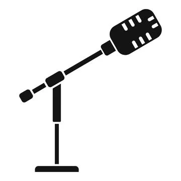 Stage director microphone icon, simple style Stock Illustration