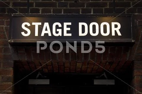 Stage door (room for text) Stock Photos
