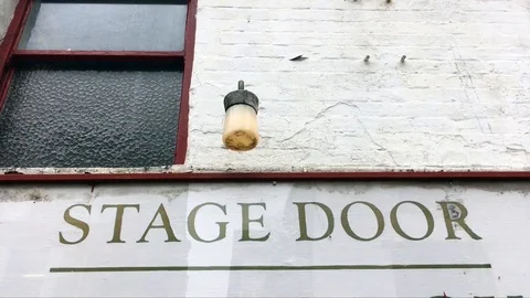 Stage door sign Stock Footage 88658746