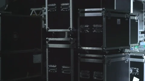 Stage equipment behind Stock Footage 111186369