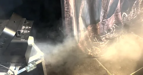 Stage Fog Machine Producing Dense Smoke Stock Footage 339029784