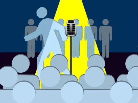 Stage Fright Stock Illustration