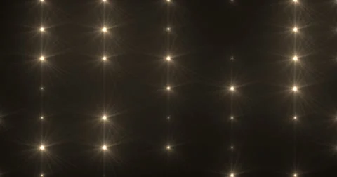 Stage Gold Light Optical Flares Event Club Visual 4K Stock Footage 61958986