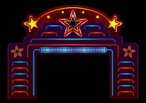 Stage at great show Stock Illustration