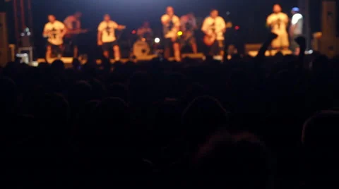 On the Stage is a Group of Musicians Stock Footage 66303281