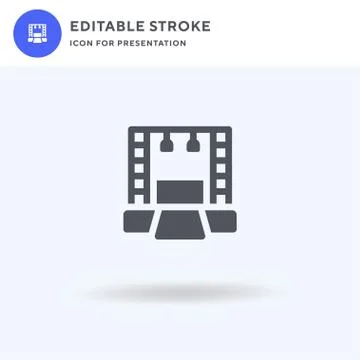 Stage icon vector, filled flat sign, solid pictogram isolated on white, logo  Stockillustratie