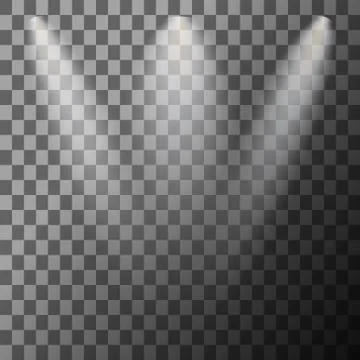 Stage illuminated spotlight Stock Illustration