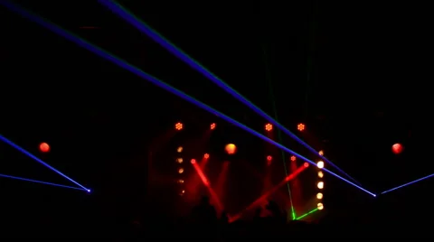 Stage lasers at concert Stock Footage 44796262