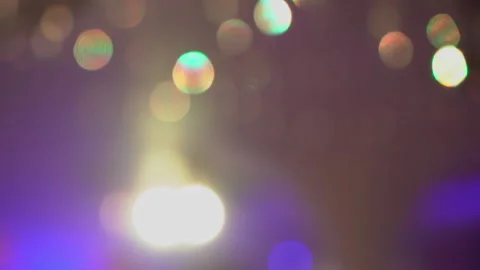 Stage light blurs. Abstract multi colored lights bokeh. Vidéo 235382838