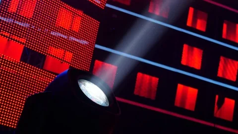 Stage Light in a Concert Hall Stock Footage 81564547