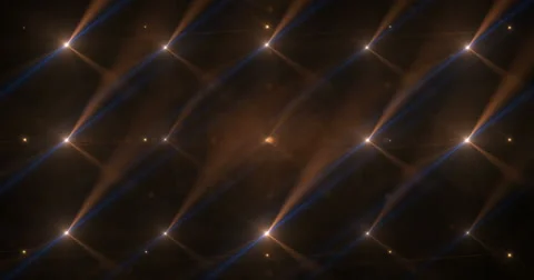 Stage Light Optical Flares Event Club Visual Stock Footage 61836877