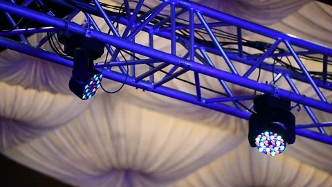 Stage light probe before entertainment event Video stock 72641696