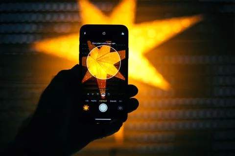 Stage light setting for the portrait mode in the new Apple iPhon Stock Photos