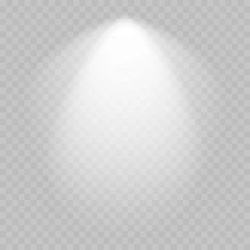 Stage light spotlight on transapernt background. Vector Stock Illustration