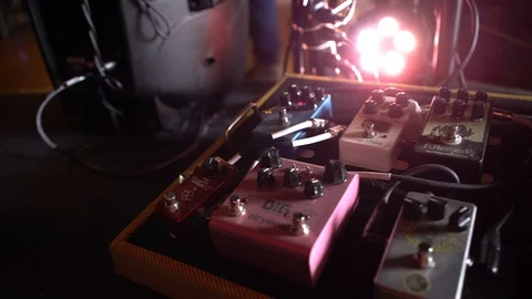 Stage Lighting and Pedalboard Stockbeeldmateriaal 94015384