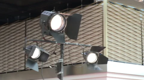 Stage lighting with barn doors Stock Footage 48179564