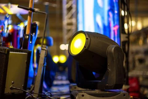 Stage lighting equipment. Stock Photos