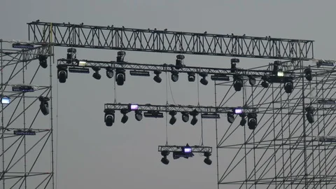 Stage Lighting Scaffold Video stock 125486635