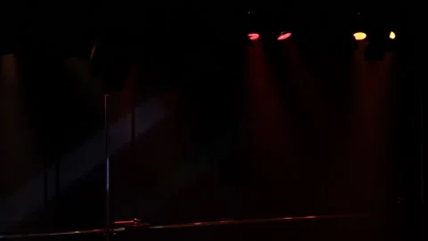 Stage lighting setting up for a gig Stock Footage 156054146