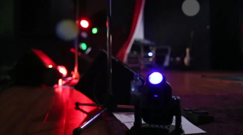 Stage Lighting - Spinning Light Stock Footage 33625558
