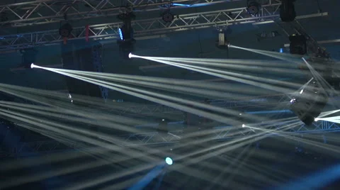 Stage lights are working on the site. Real time. 스톡 동영상 65299275