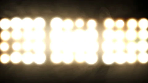Stage lights. Close-up. Floodlight Lights Flashing Wall . Stock Footage 94870676